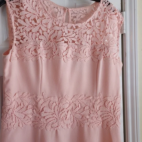 Jessica Howard Pink Sheath Lace Dress Lined Size all sales or final - Picture 2 of 16